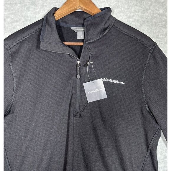 Eddie Bauer Mens Sweatshirt Quarter Zip Pullover Gray Size S Activewear - Picture 3 of 4